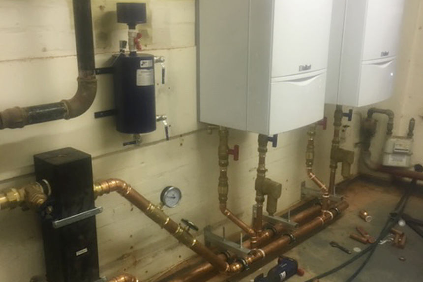 Heating boiler system